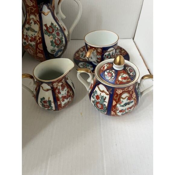 Goldimari, Hand Painted Japanese Tea Set (no Chips) 5 pieces - Picture 4 of 6